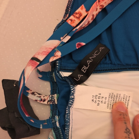 La Blanca Blue Floral One Piece Swimsuit - Picture 4 of 5